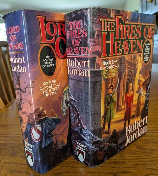 2 Robert Jordan HCs: Fires of Heaven, Lord of Chaos, both 1st edition/3rd print
