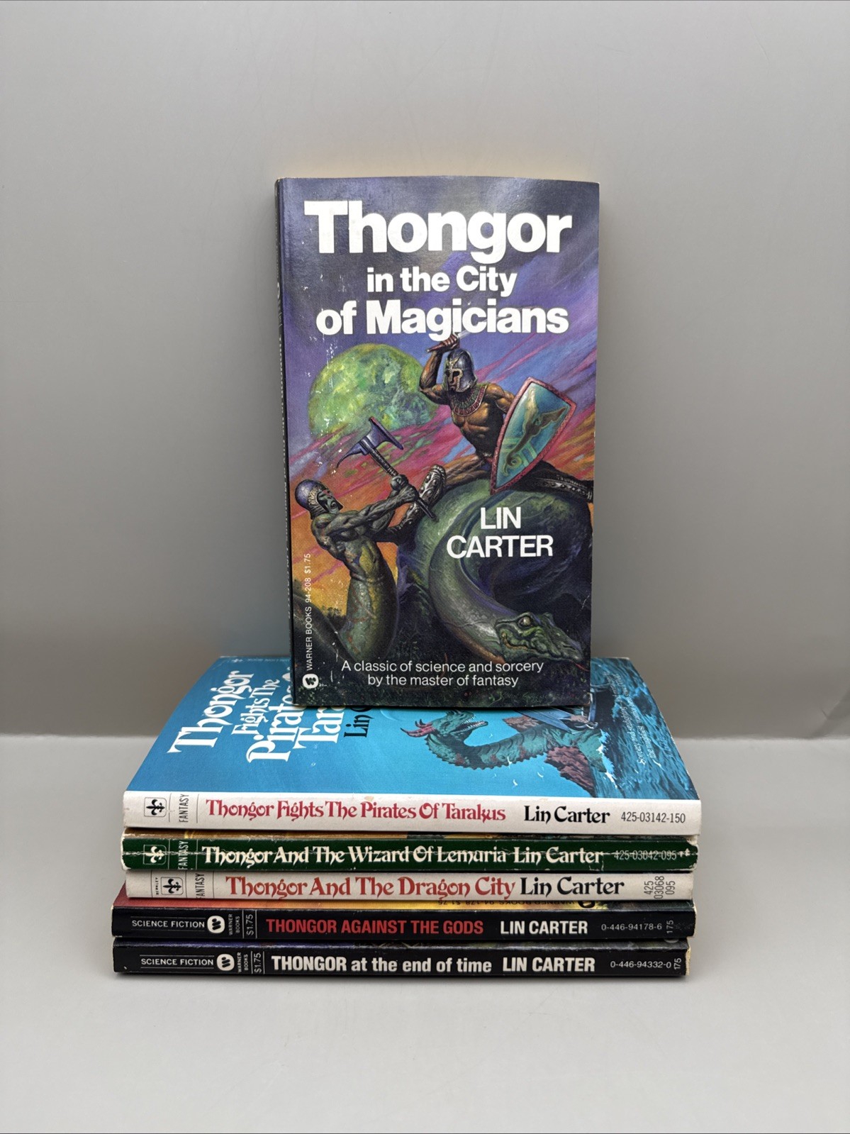Lin Carter Thongor 1970’s Paperbacks Berkley And Warner Vintage Sci Fi – Lot 6