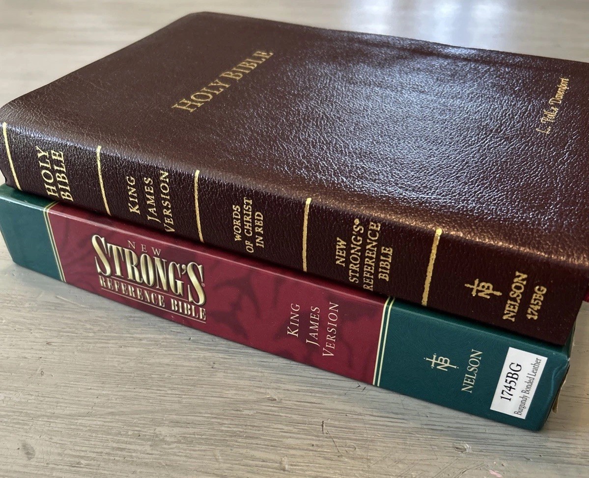 New Strong’s Reference Bible King James Version KJV BONDED LEATHER Nelson 1745