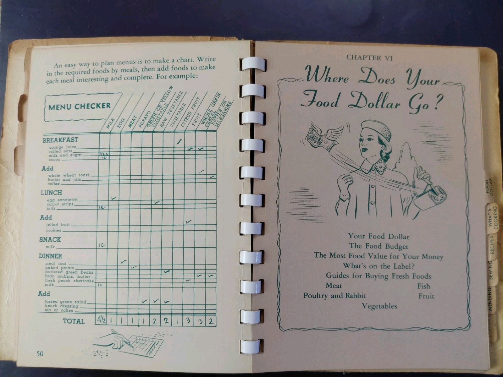 Treasures for the Home by Mary O. Fleming (1952) Ring/Wire Bound Illustrated