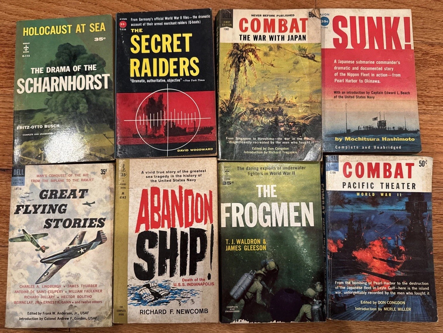 Lot of 8x Vintage War Western Action Adventure Books PB Paperback Berkley Dell