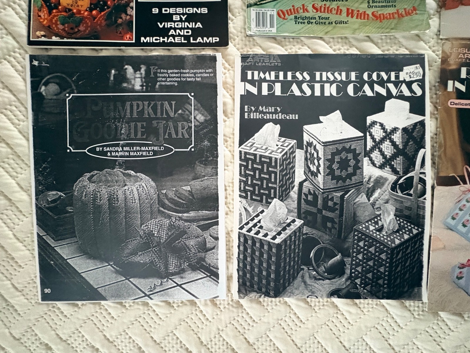 Lot PLASTIC CANVAS Project Books Patterns Christmas Holidays Hard Cover Leaflets