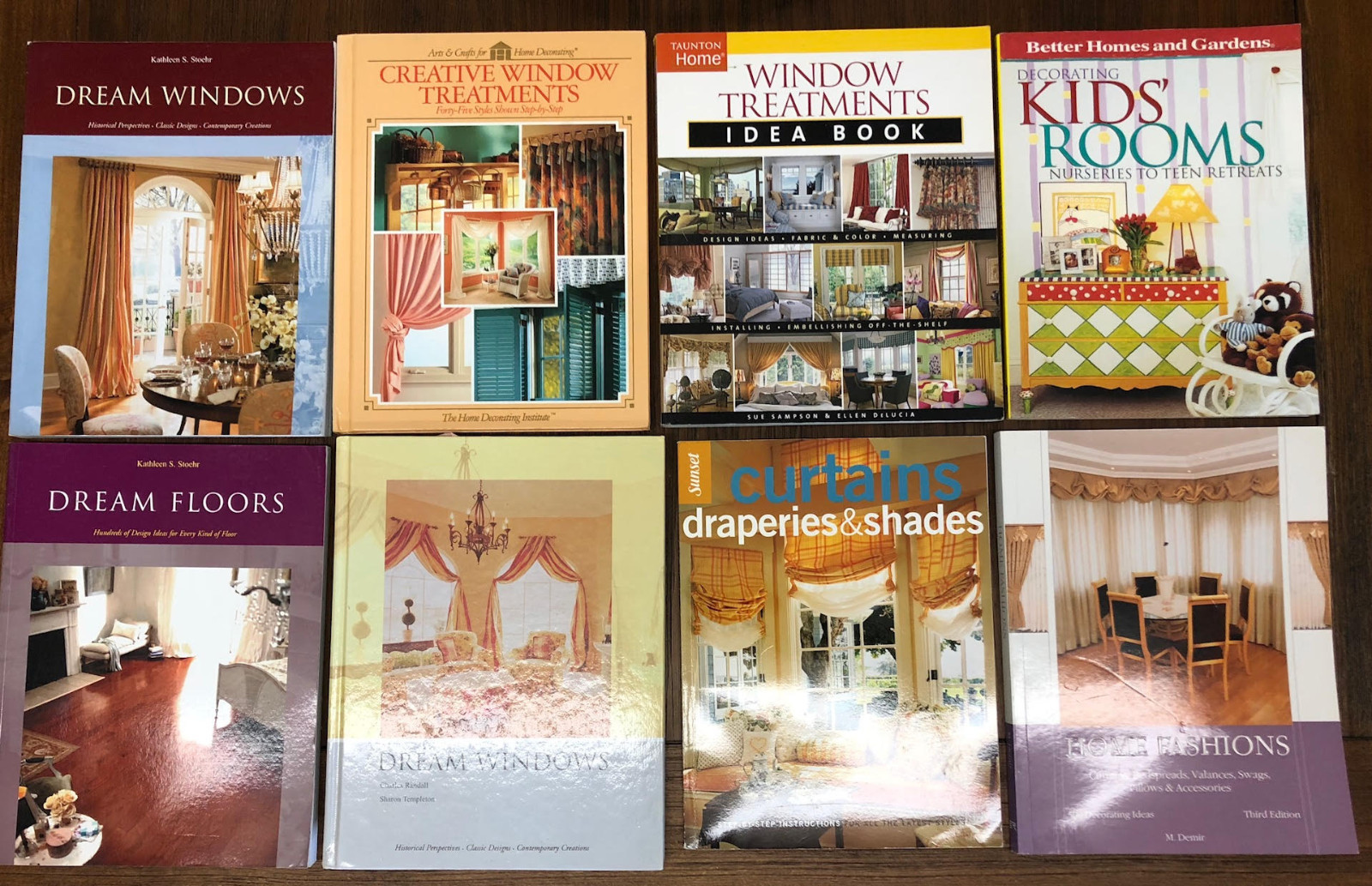 8 Book Set of Window Treatment Design and Decorating Idea Books