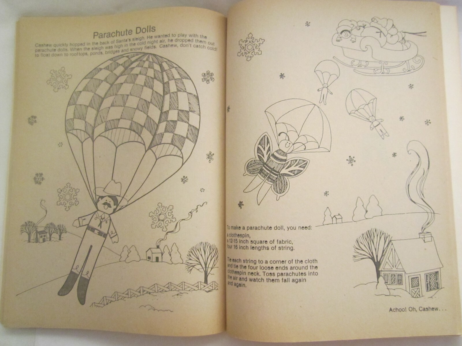 Paperback *Unused* SANTA’S BUSY DAY Activity Book 1982 140 pages [Z102c]