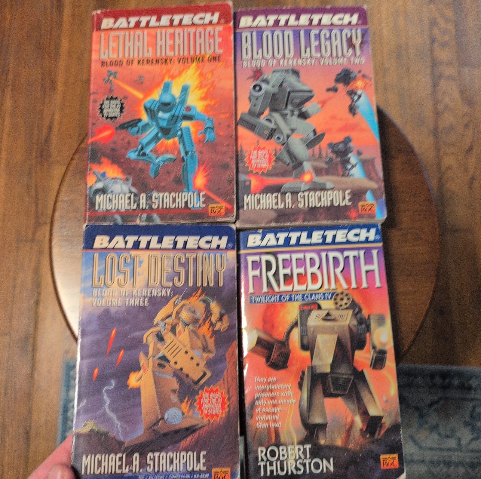 Battletech Blood of Kerensky Trilogy PBs by Michael A. Stackpole + Freebirth
