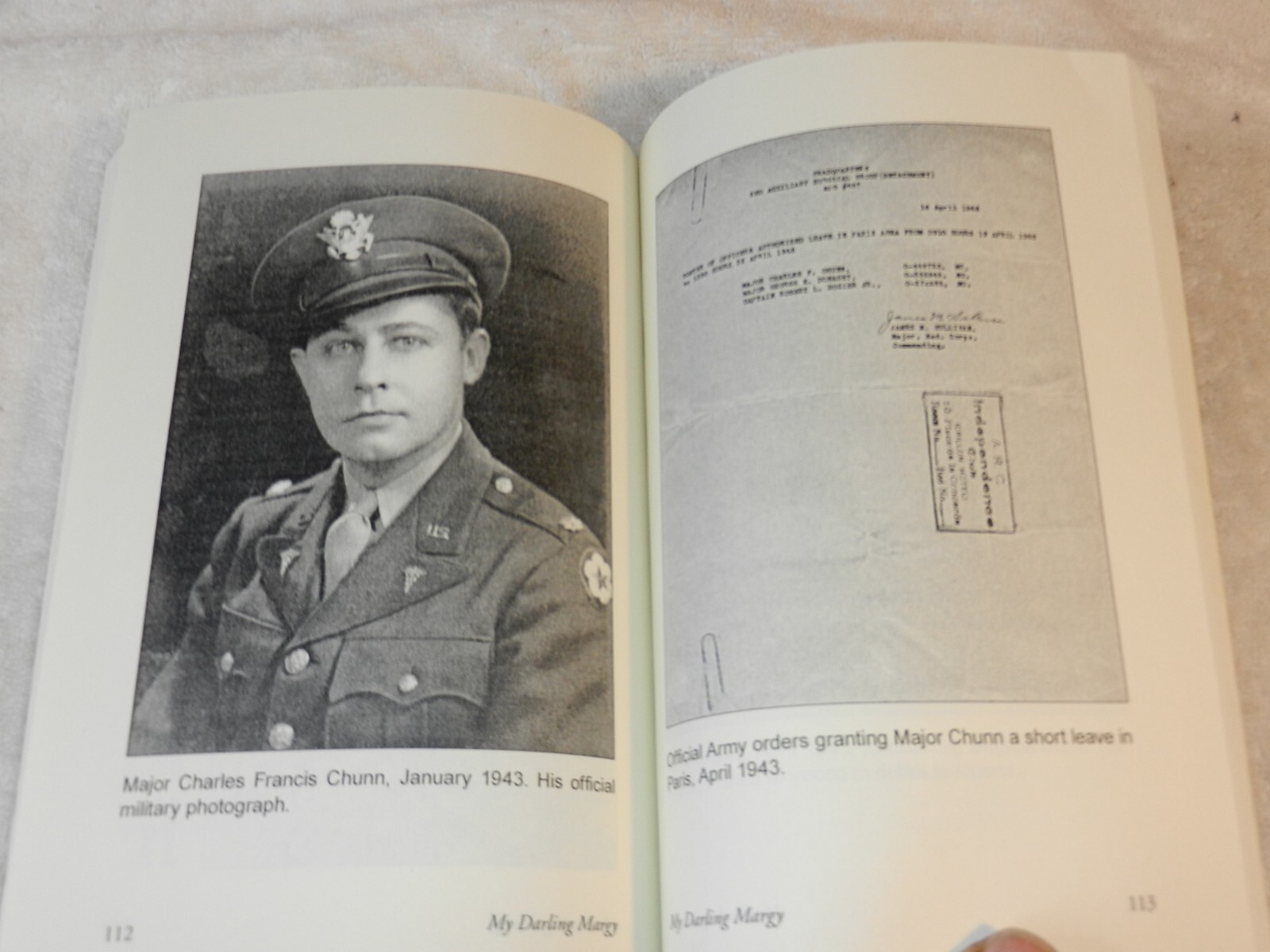 WW II ETO 2nd Auxiliary Surgical Group Doctor “MY DARLING MARGY”