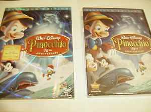 Pinocchio (2-Disc 70th Anniversary Platinum Edition) with Bonus – DVD – Good