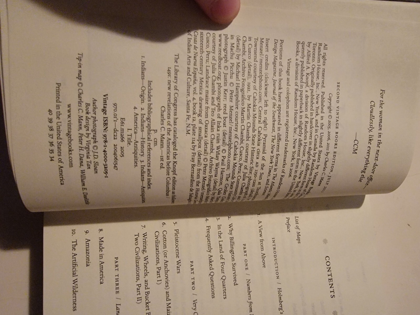1491 New Revelations of the Americas Before Columbus by Charles C. Mann Pb Book
