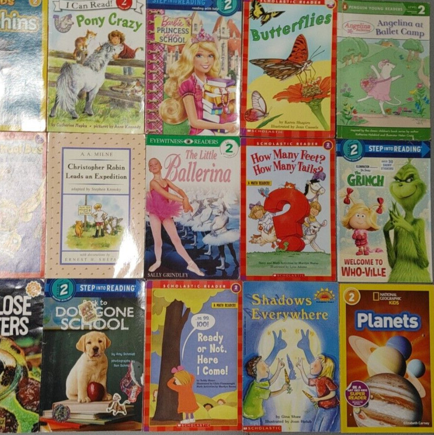 Lot of 100 Level 2 Readers RANDOM MIX Book Bundle Step Into Reading DK Hello