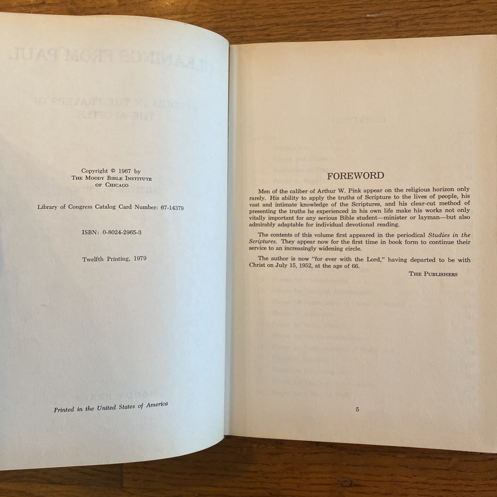 Gleanings from Paul by Arthur W. Pink