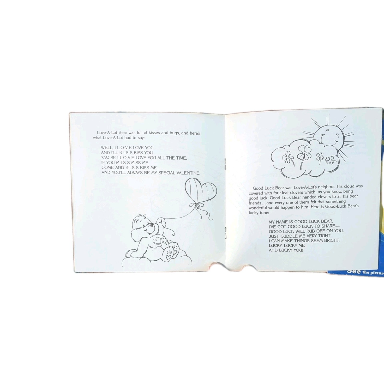 Vintage Care Bears Book Lot of 2 Bedtime Record Mini Storybooks Coloring