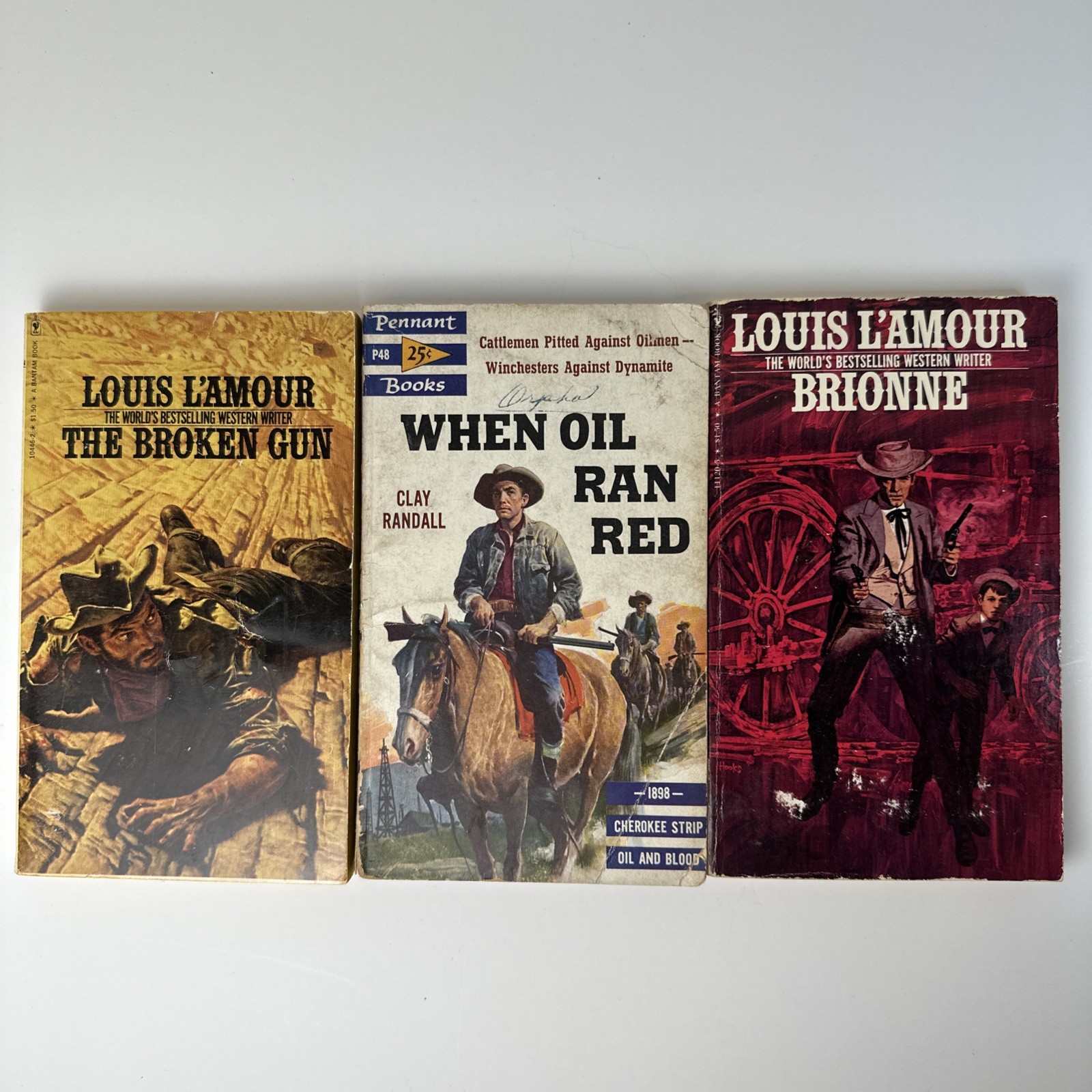 Lot of 3 Vintage Western Paperbacks Louis L’Amour & 1953 Clay Randall Pennant
