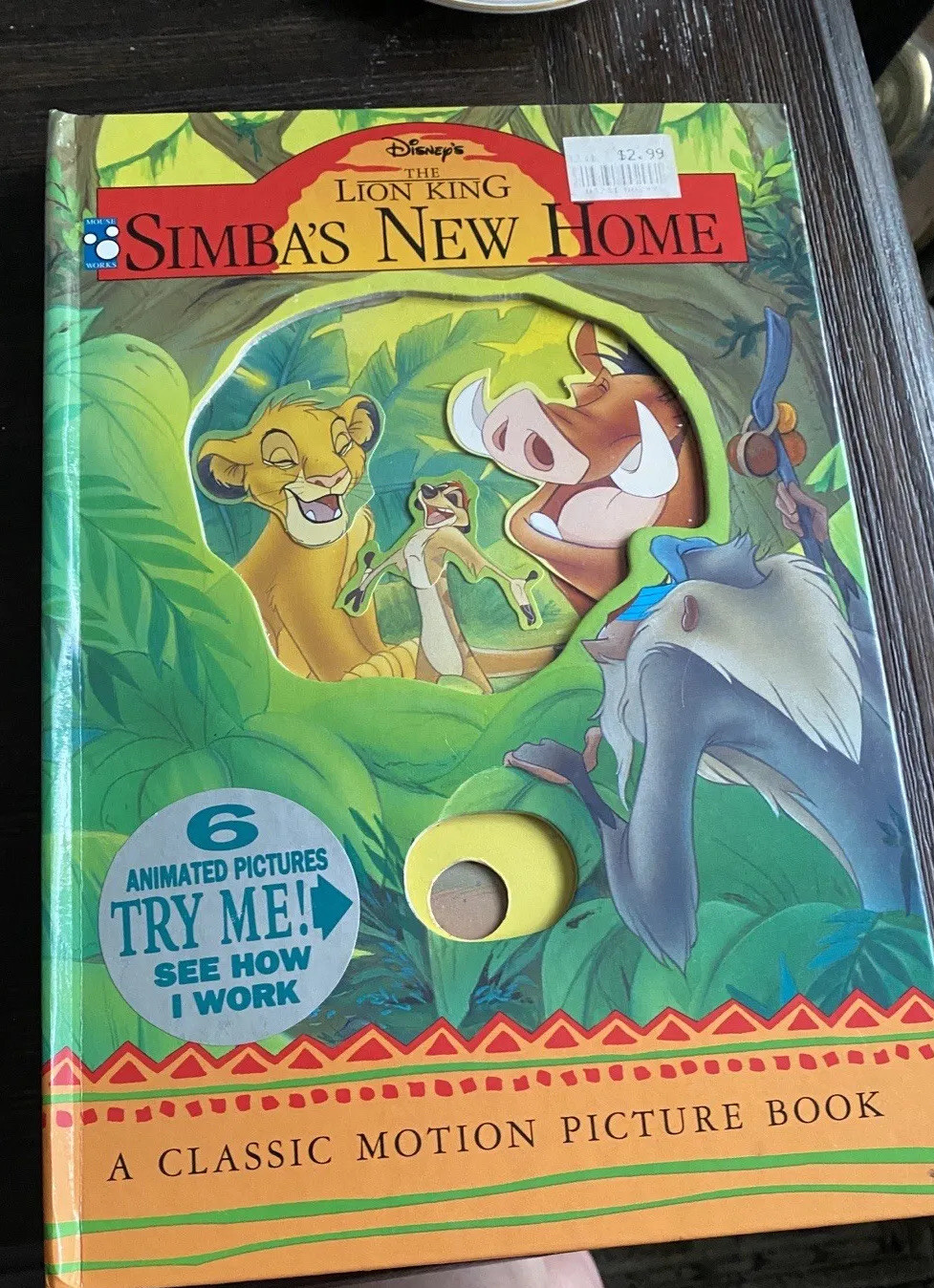 Lion King Simbas New Home Book Animated Moving Pictures 1994 90s Disney Vtg