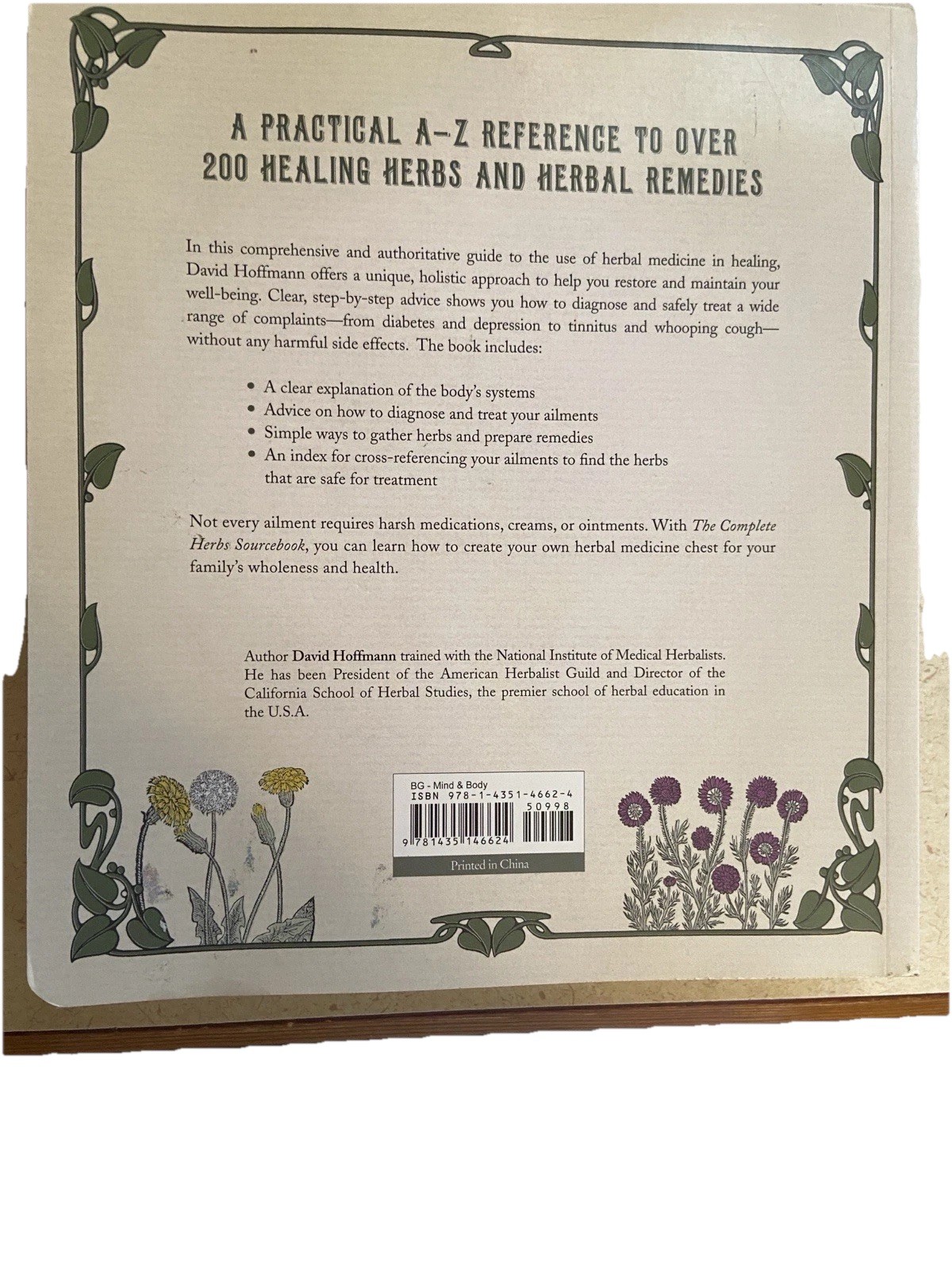 The Complete Herbs Sourcebook by David Hoffmann