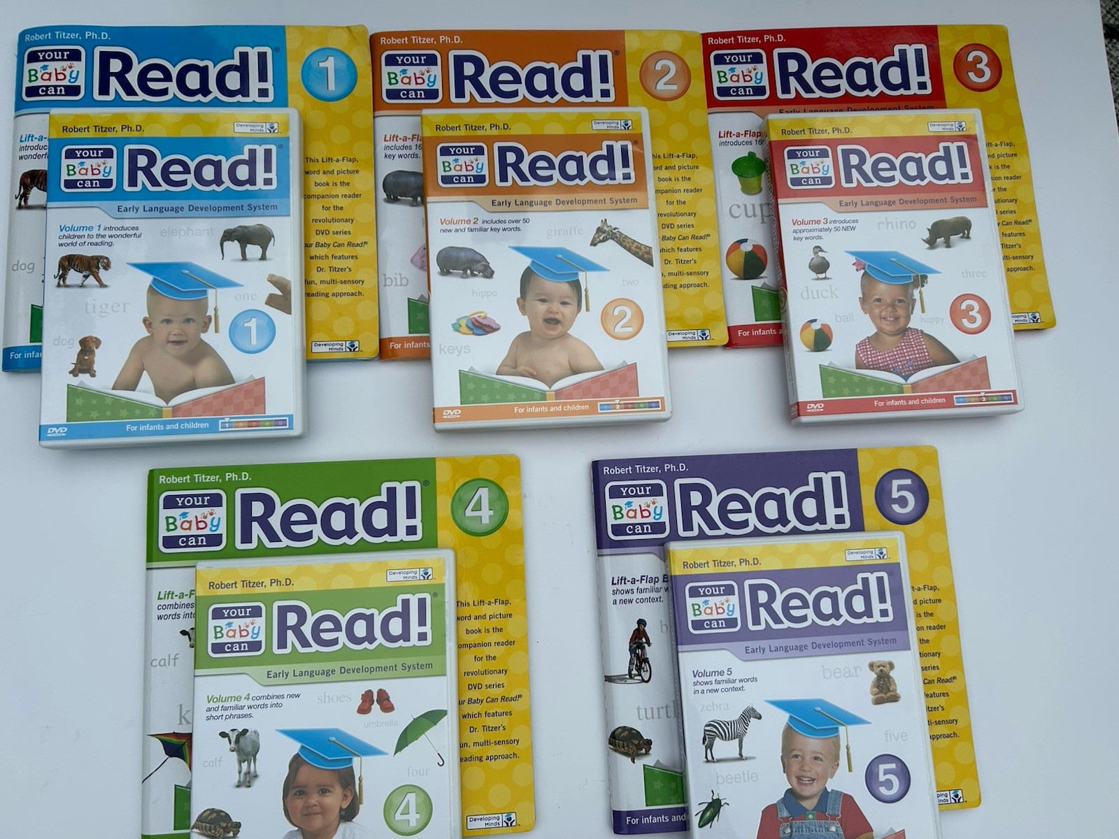 Your Baby Can Read! DVDs & Books Lift A Flap Word & Picture Books 1-5