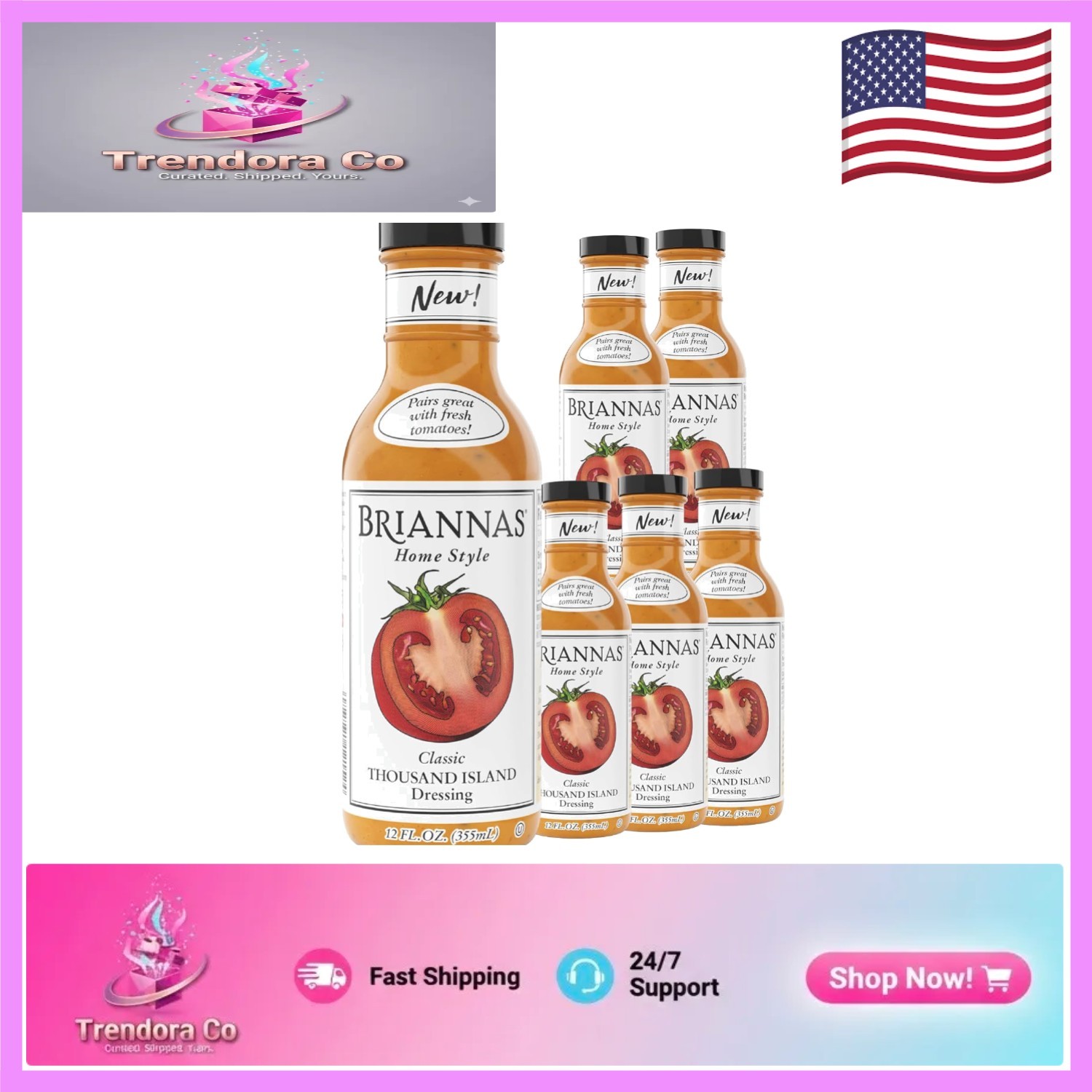 Home Style Thousand Island Dressing 6-Pack – Gluten-Free & Kosher 12 oz Bottles