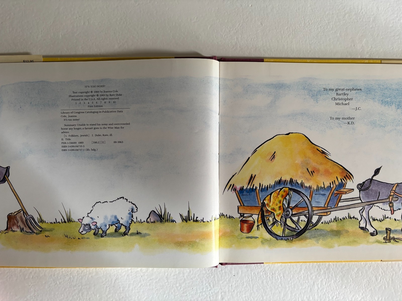 It’s Too Noisy! by Joanna Cole – 1989 First Edition Hardcover with Dust Jacket