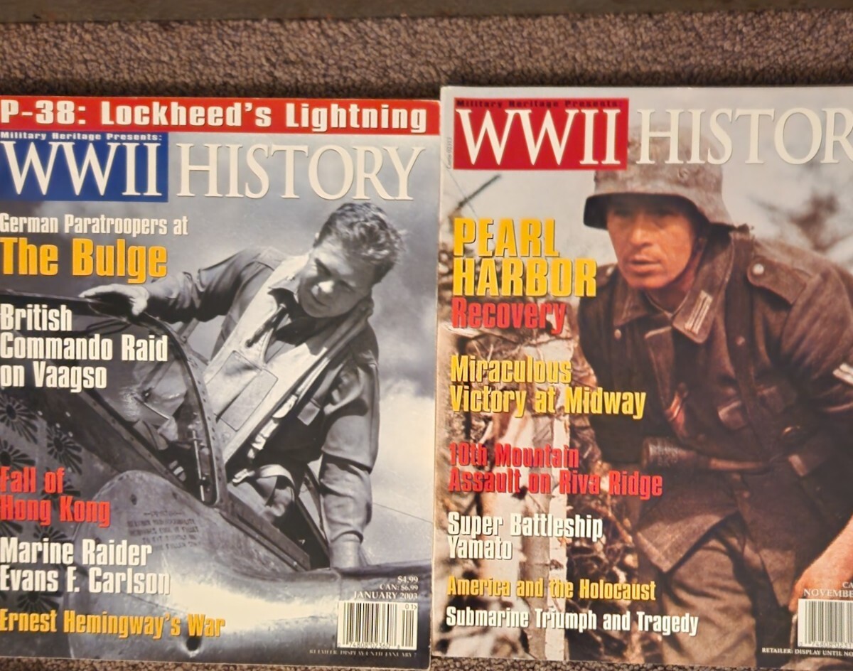 WWII HISTORY Magazine January,& November 2003: