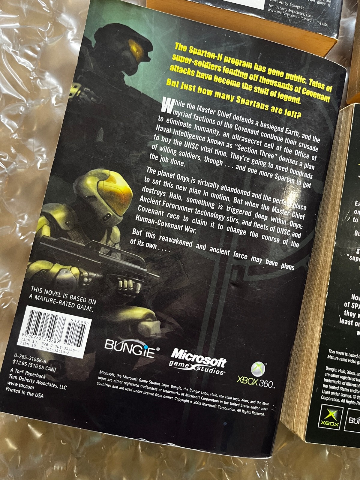 HALO Paperback Book Lot of 6 Xbox Master Chief Flood Scifi Fall of Reach