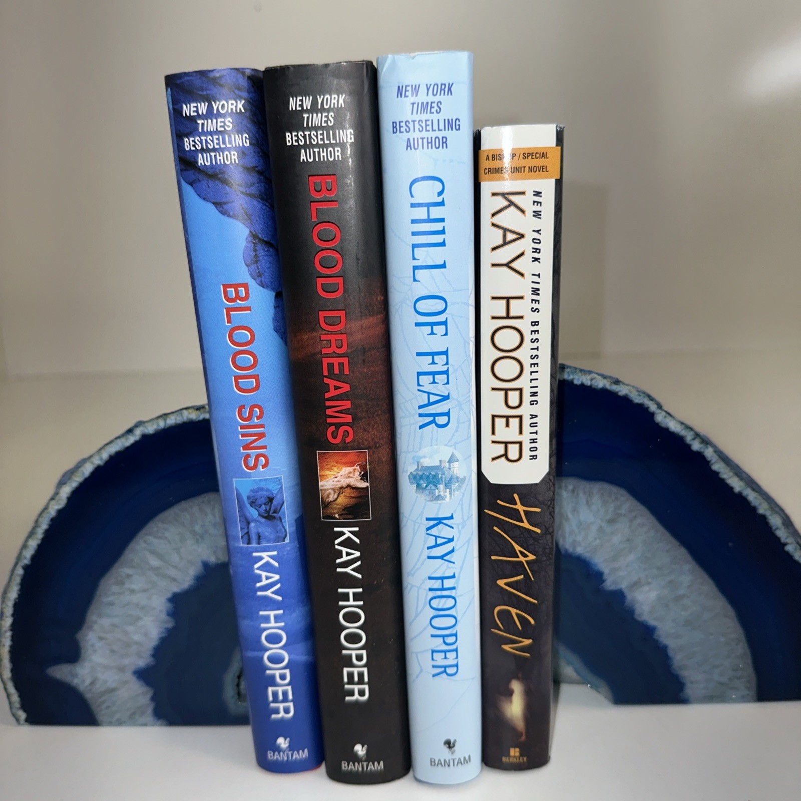 4 Kay HooperHC/DJ Book Lot Suspense Crime Romance Hardcover Haven, Blood Dreams