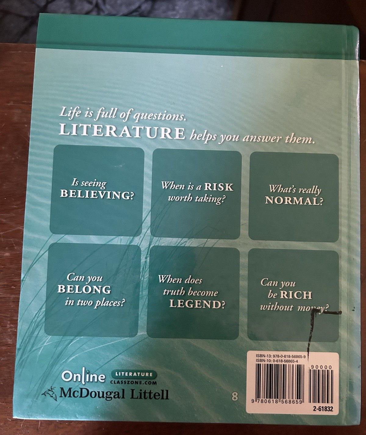 #744 McDougal Littell Literature in Great Condition Where Lessons Begin!