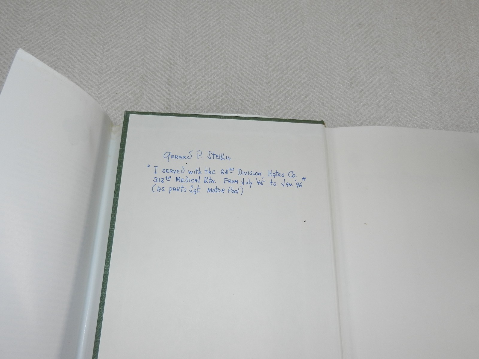 WW II 88th Division 349th Infantry & Battalion Surgeon “LONG WALK THROUGH WAR”