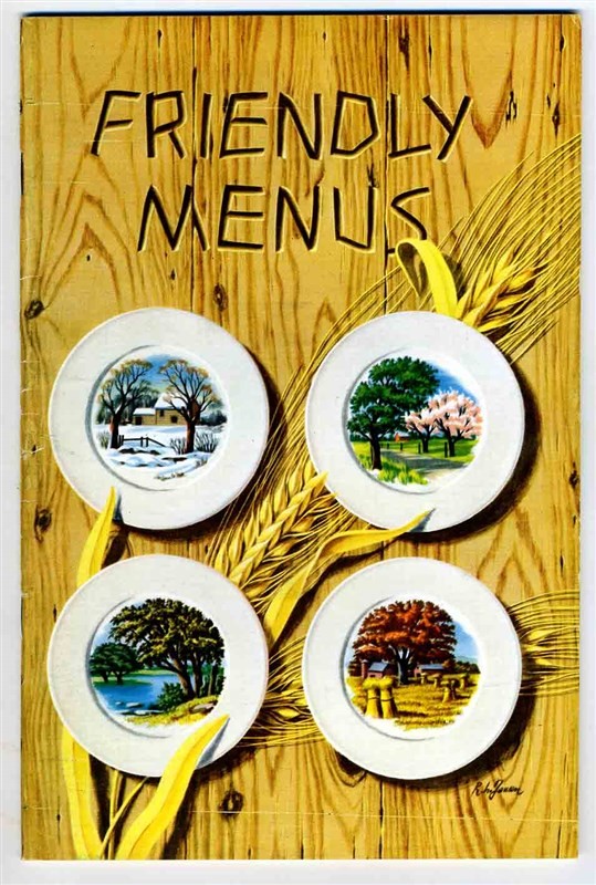 Friendly Menus Cookbook Ella Liner Lambert Wisconsin Brewers Association 1948