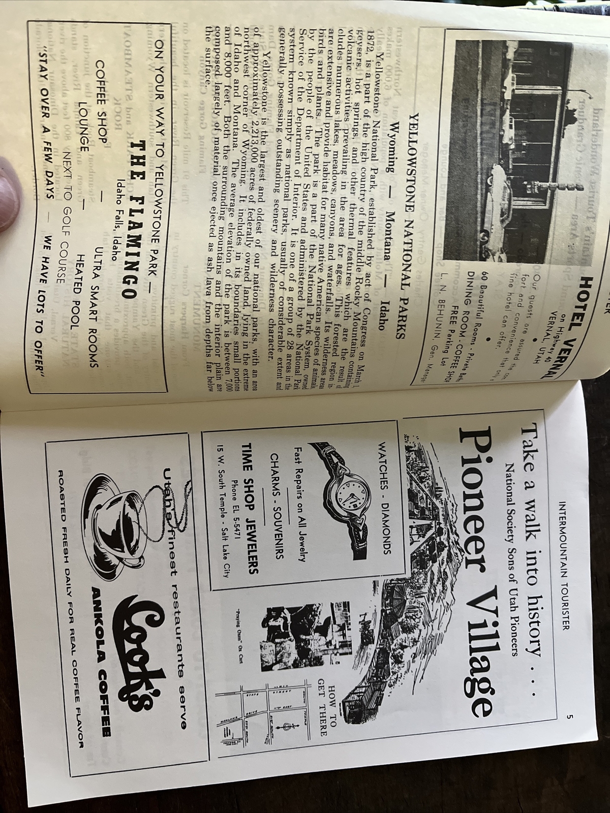 Salt Lake City & Vicinity Intermountain Tourister 1965 Travel Brochure 24pages