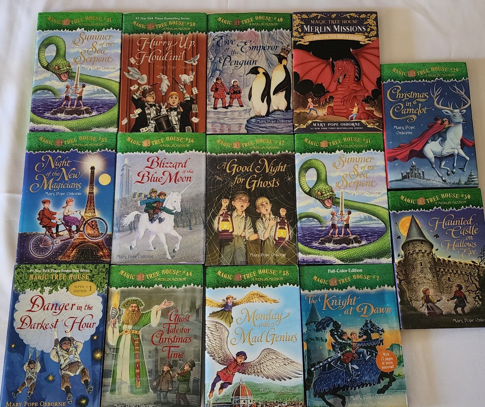 14 MAGIC TREE HOUSE chapter Books Dragon Ghosts Magicians Osborne HARDCOVERS C8