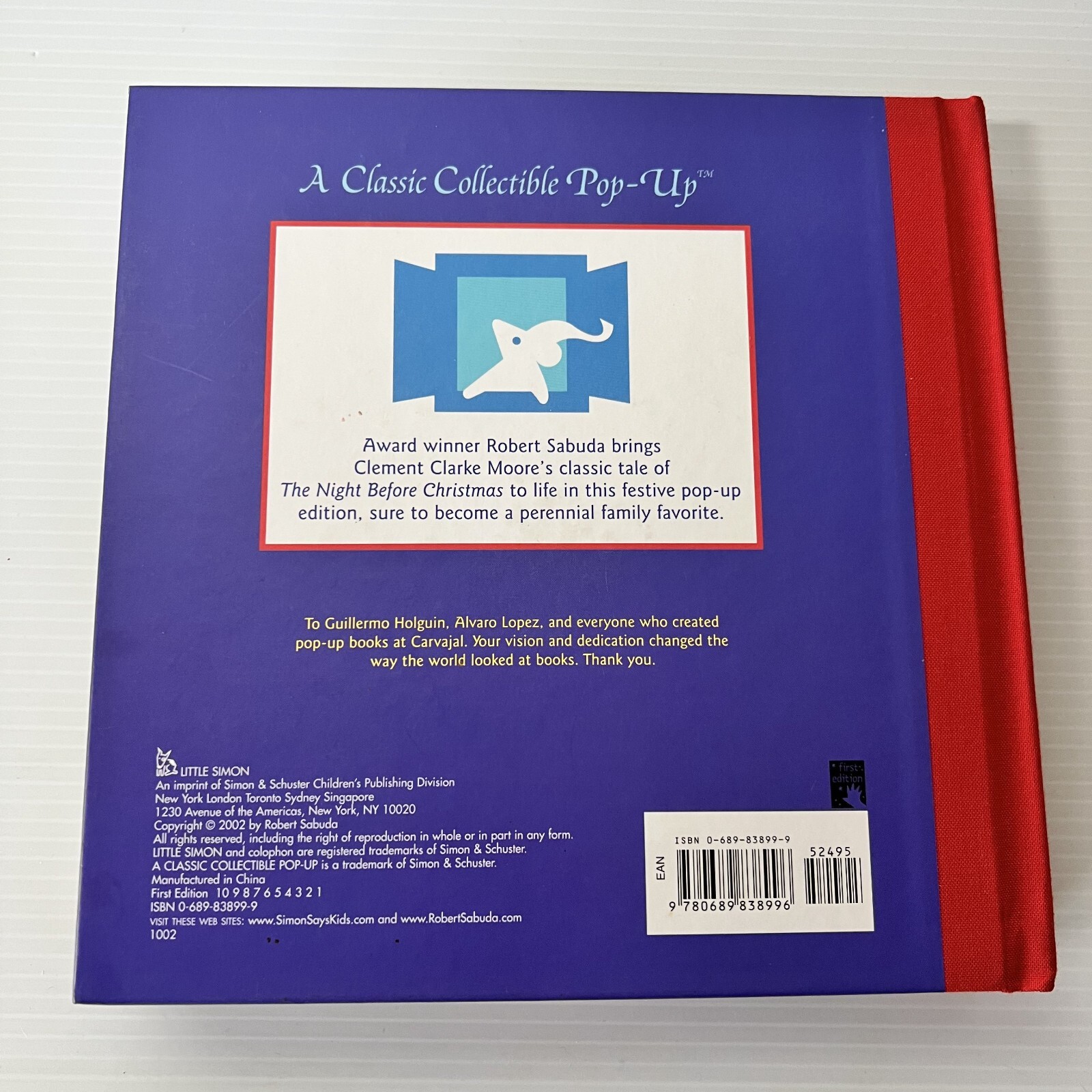 Set SIGNED Robert Sabuda Night Before Christmas Pop-up Book 1st Ed 2002 Pristine
