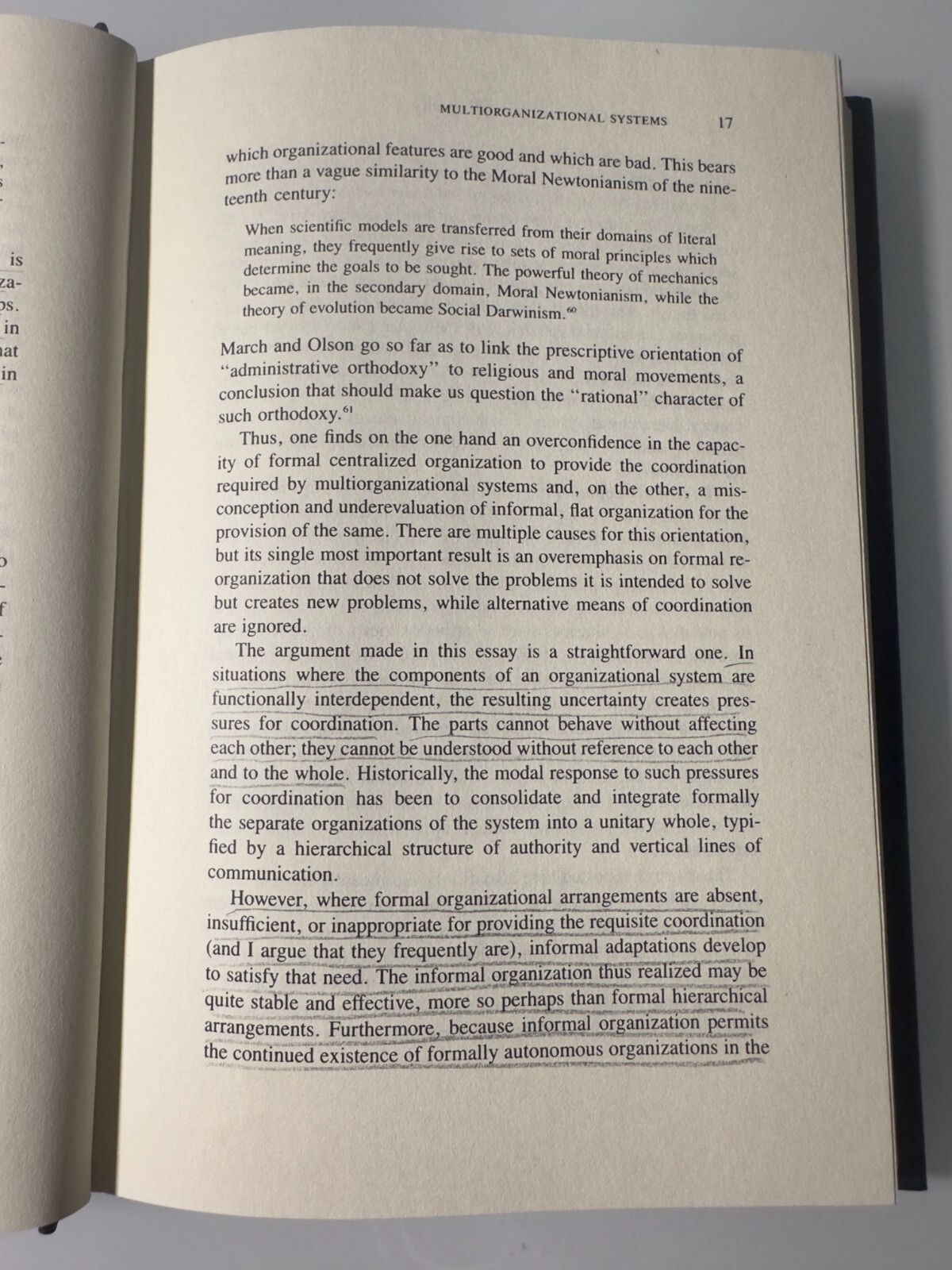 Coordination Without Hierarchy by Donald Chisholm Paperback Nonfiction Sociology