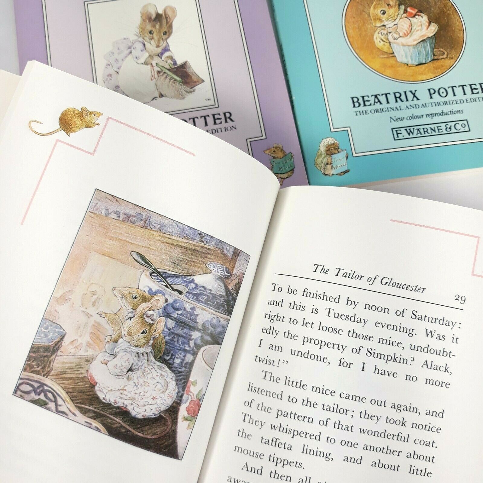 Peter Rabbit and Friends Library 10 Children Book Set 1993 Beatrix Potter Warne