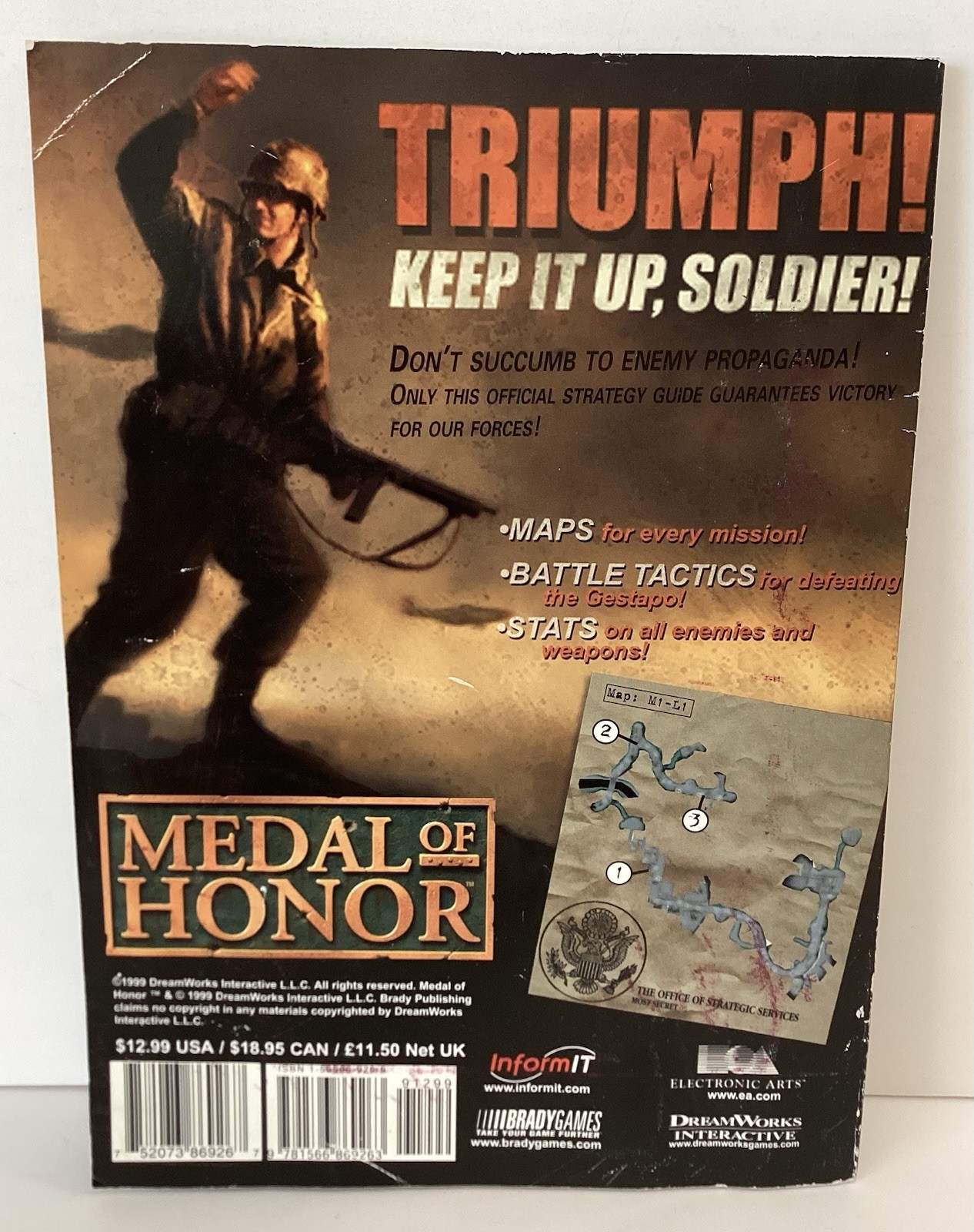 BradyGAMES Medal of Honor Official Strategy Guide Sony Playstation DreamWorks