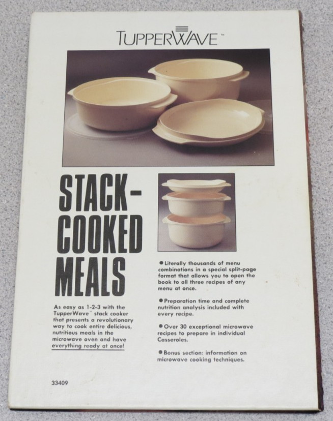 Tupperwave Stack-Cooked Meals – hardcover book with spiral