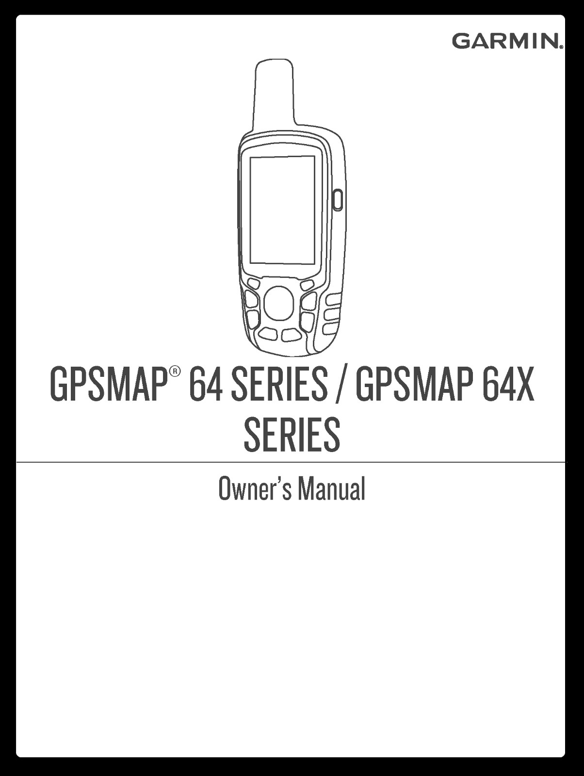 Garmin GPSMAP 64 Series 64X Series Owners Manual: 20 Pages, Free Shipping