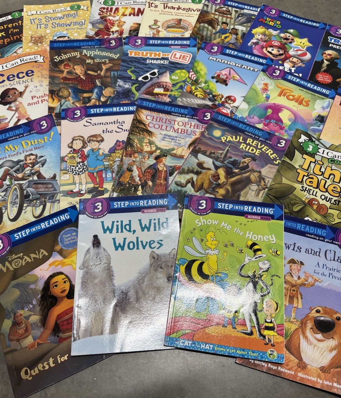Random Lot of 10 Level 3 Step Into Reading | I Can Read | Learn To Read UNISEX