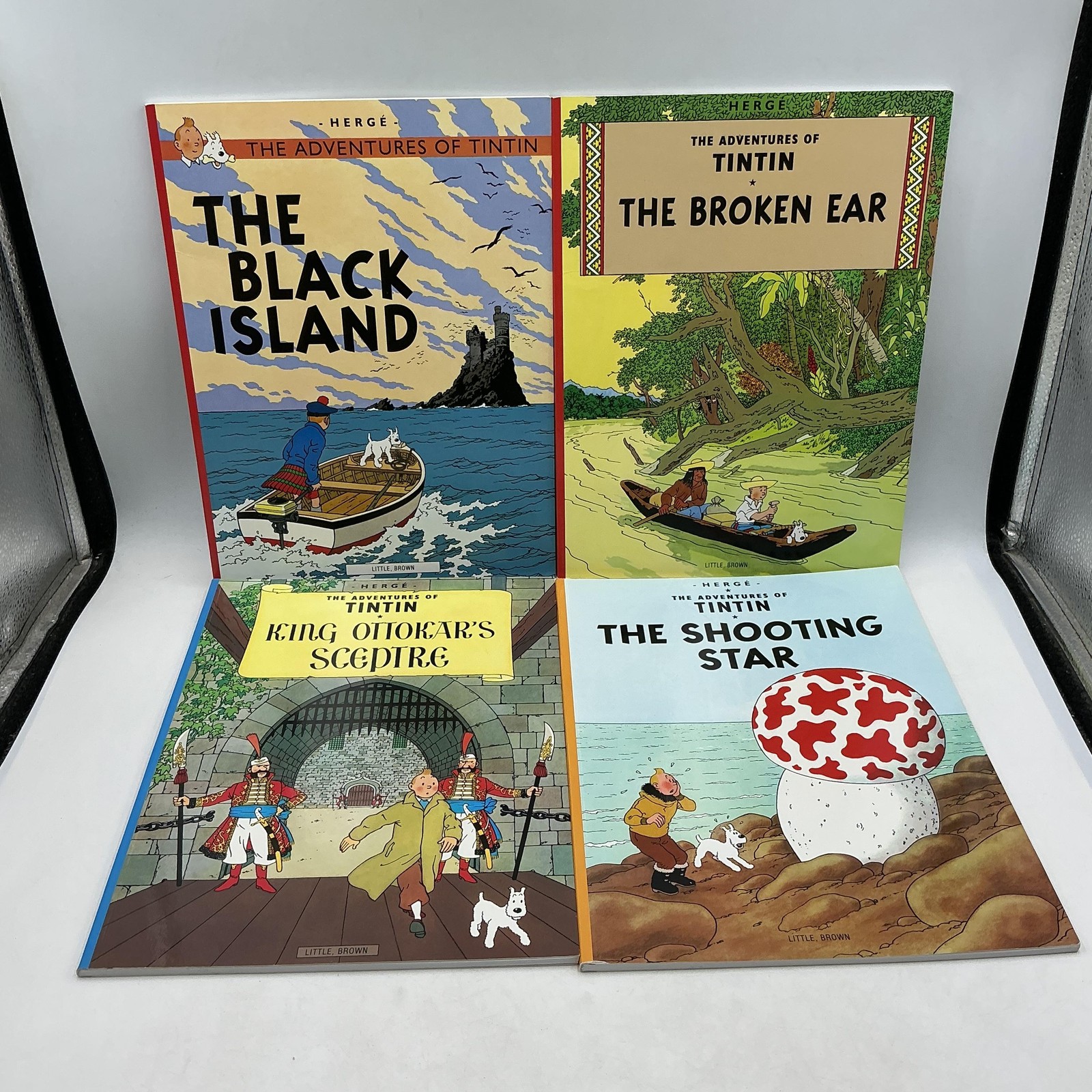 Hergé The Adventures Of Tintin 12-Book Paperback Set Little Brown Multicolor