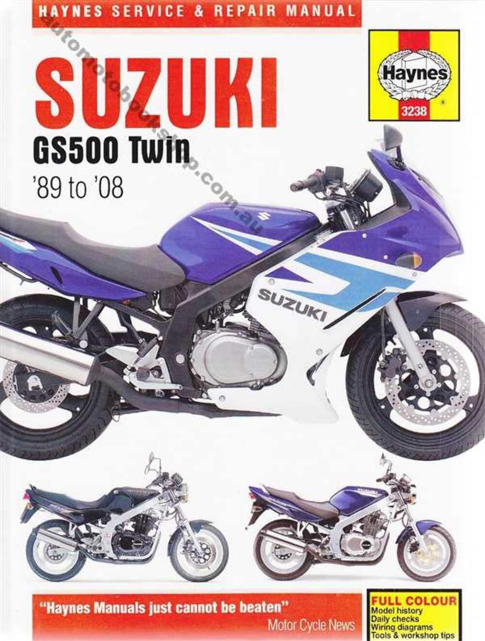 Suzuki GS500, GS500E, GS500F Twin 487cc 1989 – 2008 Workshop Manual (M3238)