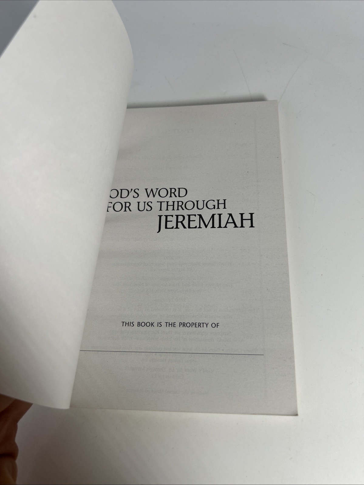 God’s Word For Us Through Jeremiah