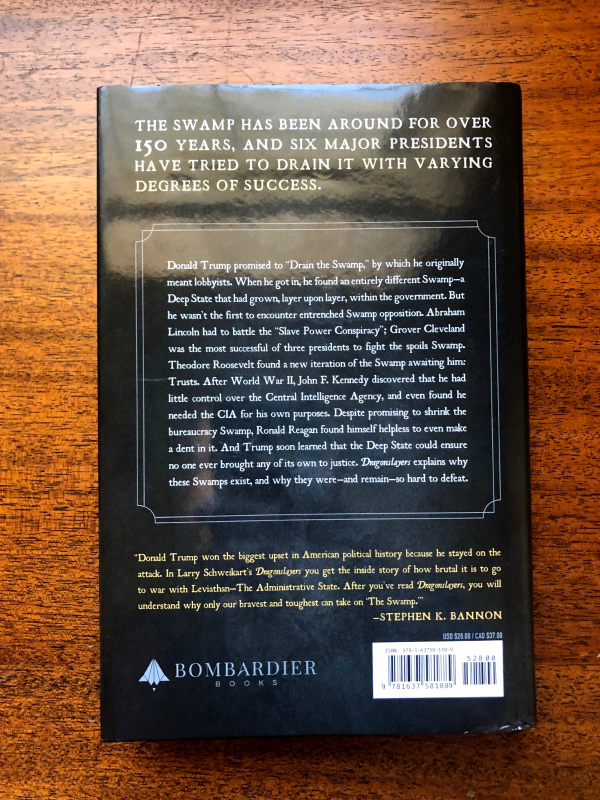 SIGNED “Dragonslayers” by Larry Schweikart: Six Presidents take on The Swamp