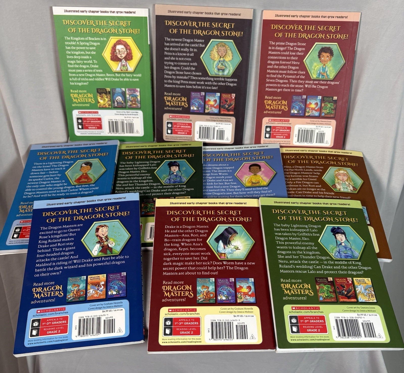 Dragon Masters Book Lot of 9 By Tracey West for Ages 6-8 – Different Adventures