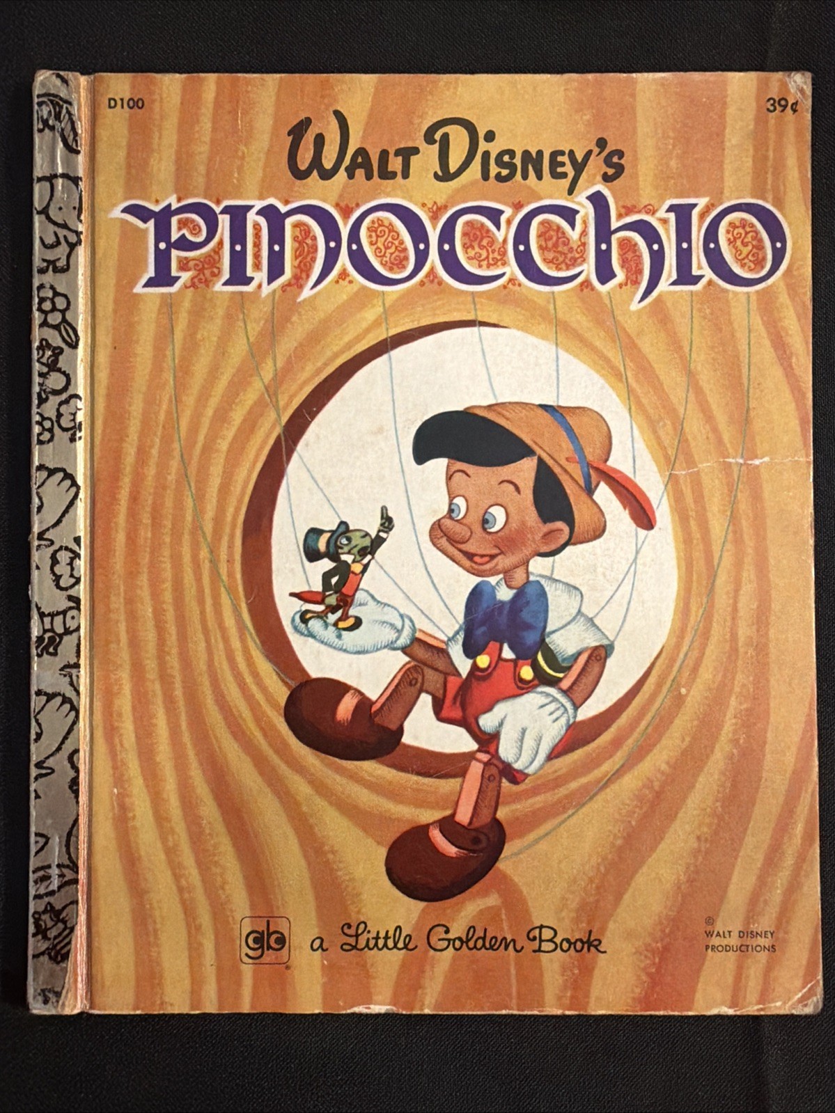 Vintage A Little Golden Book Disney’s Pinocchio 1974 .39 D100 #5929