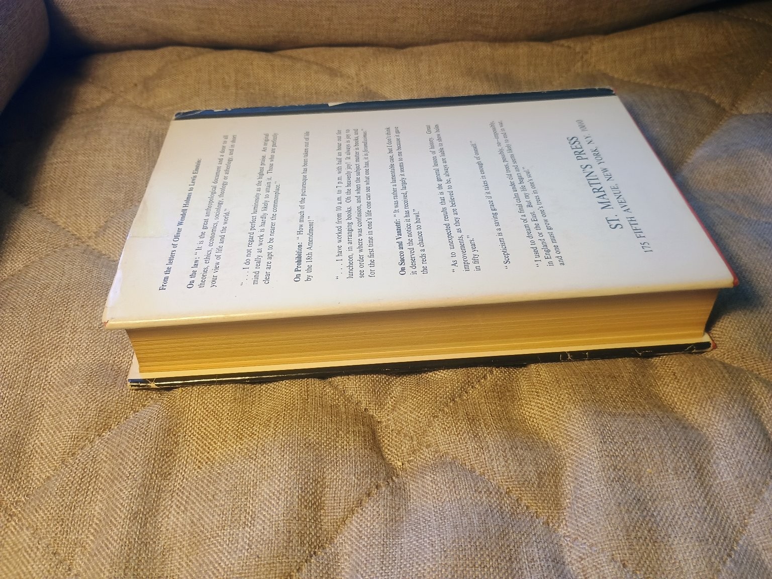 Holmes-Einstein Letters Peabody 1965 Second Printing History St. Martin’s Press