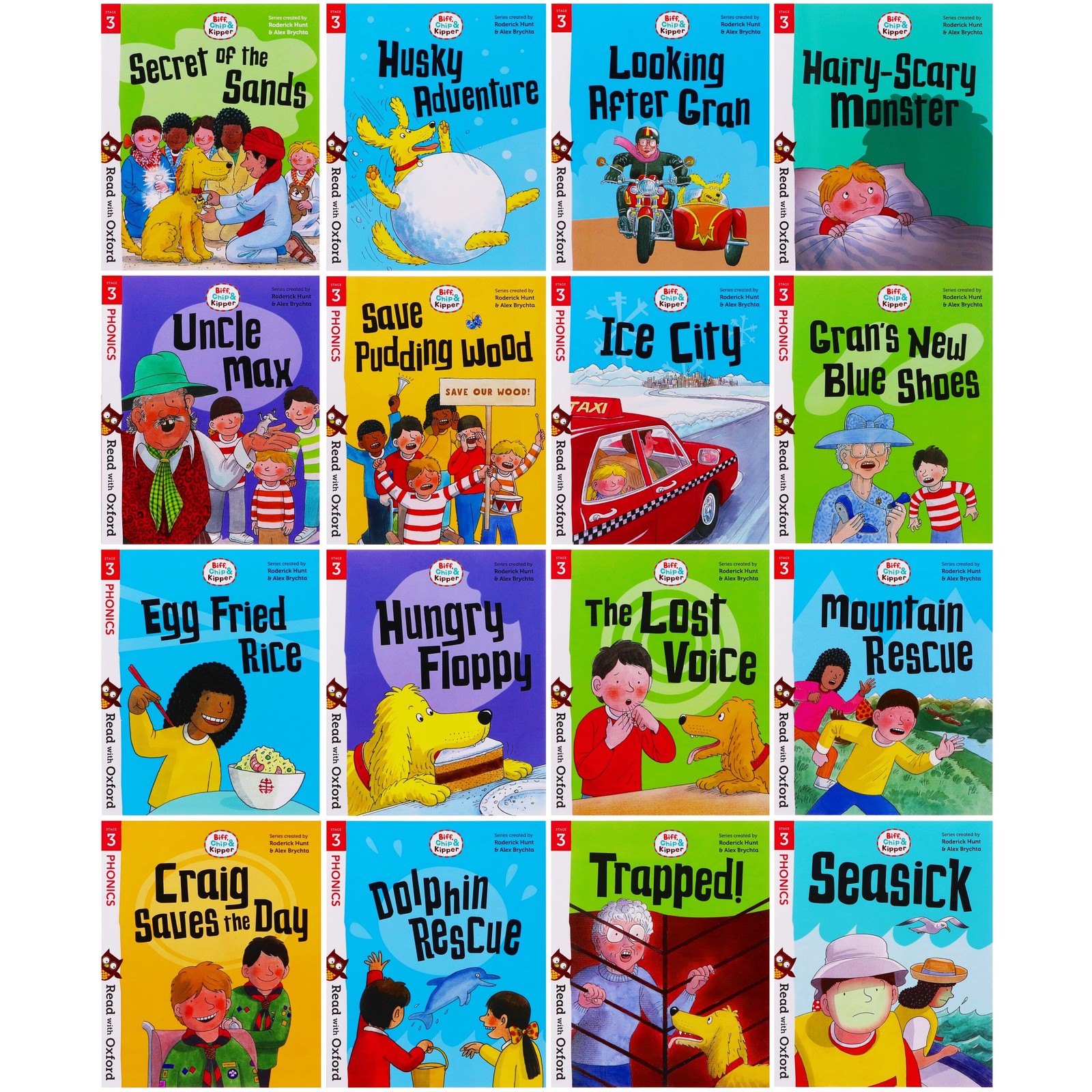 Biff, Chip & Kipper Read with Oxford (Stage 3) 16 Books Paperback Set – Age 5+