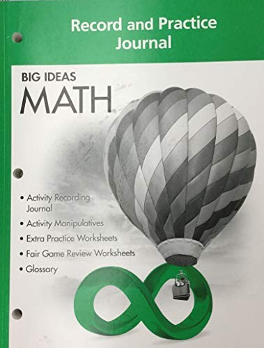 BIG IDEAS MATH: Record & Practice Journal Green/Course 1 – VERY GOOD
