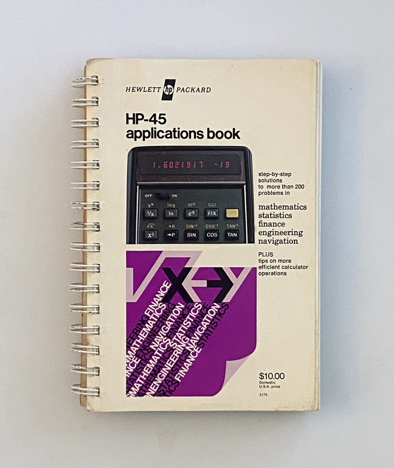 Hewlett Packard HP-45 Application Book, 1975 – Book Only