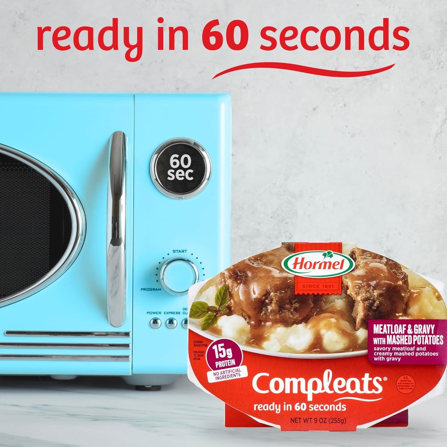 Comfort Food Delights: Meatloaf and Gravy with Mashed Potatoes – 9 oz. Trays