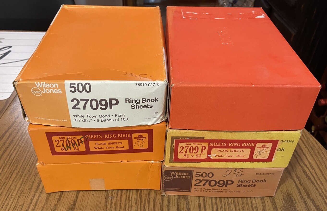 6 Boxes Of Typed Various Recipes Approximately 2500 Pages.