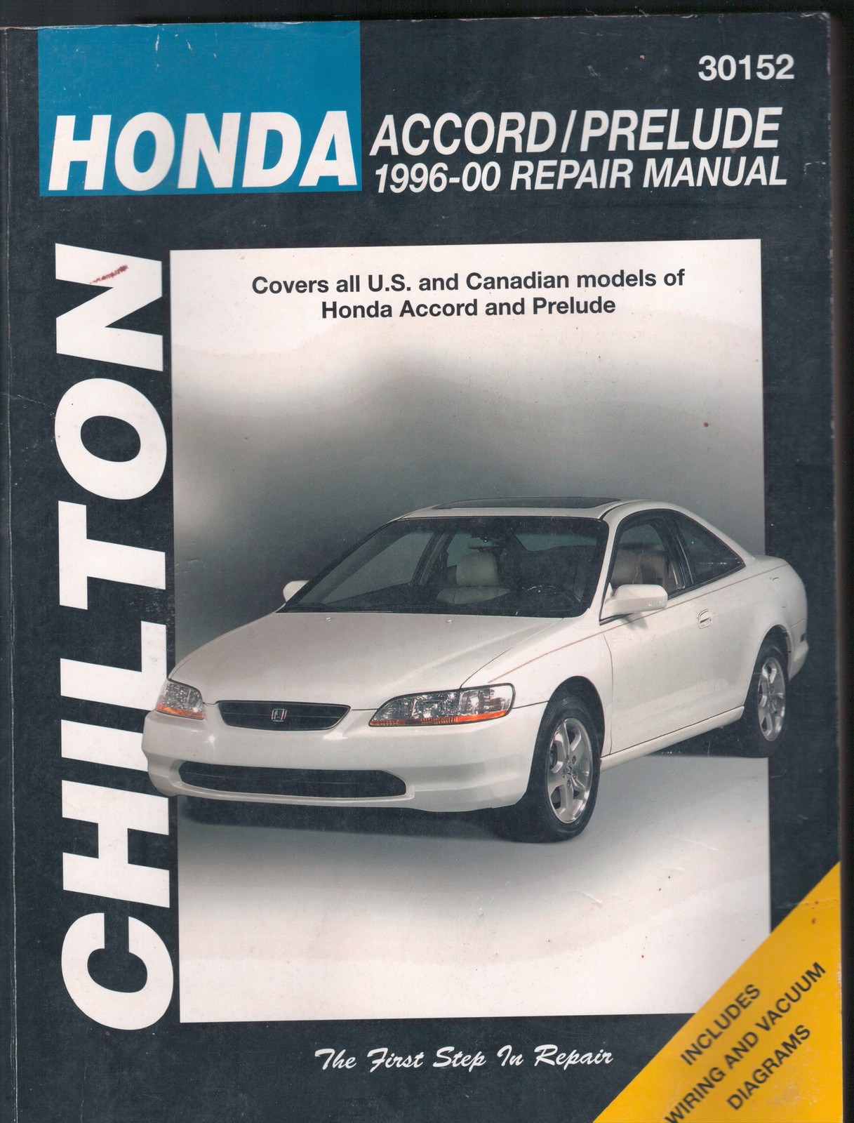 Chilton Total Car Care Honda Accord & Prelude 1996-00 Repair Manual 30152 MN2675