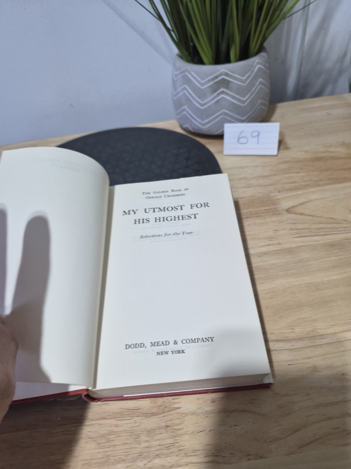 My Utmost for His Highest Oswald Chambers 1935 Reprint Hardcover Dust Jacket